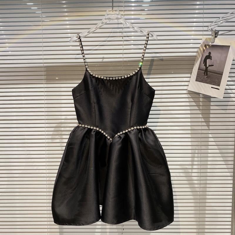 Kvinnors Miniklänning A-linjeformad Polyester Spaghetti Band 6