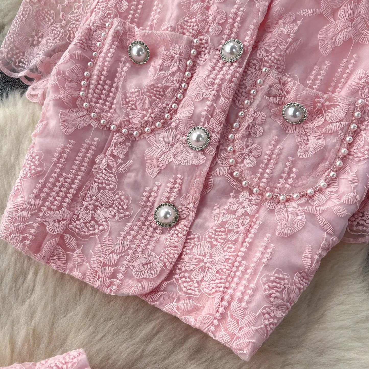 Damklänning Puffärmar A-Line Bomull-5