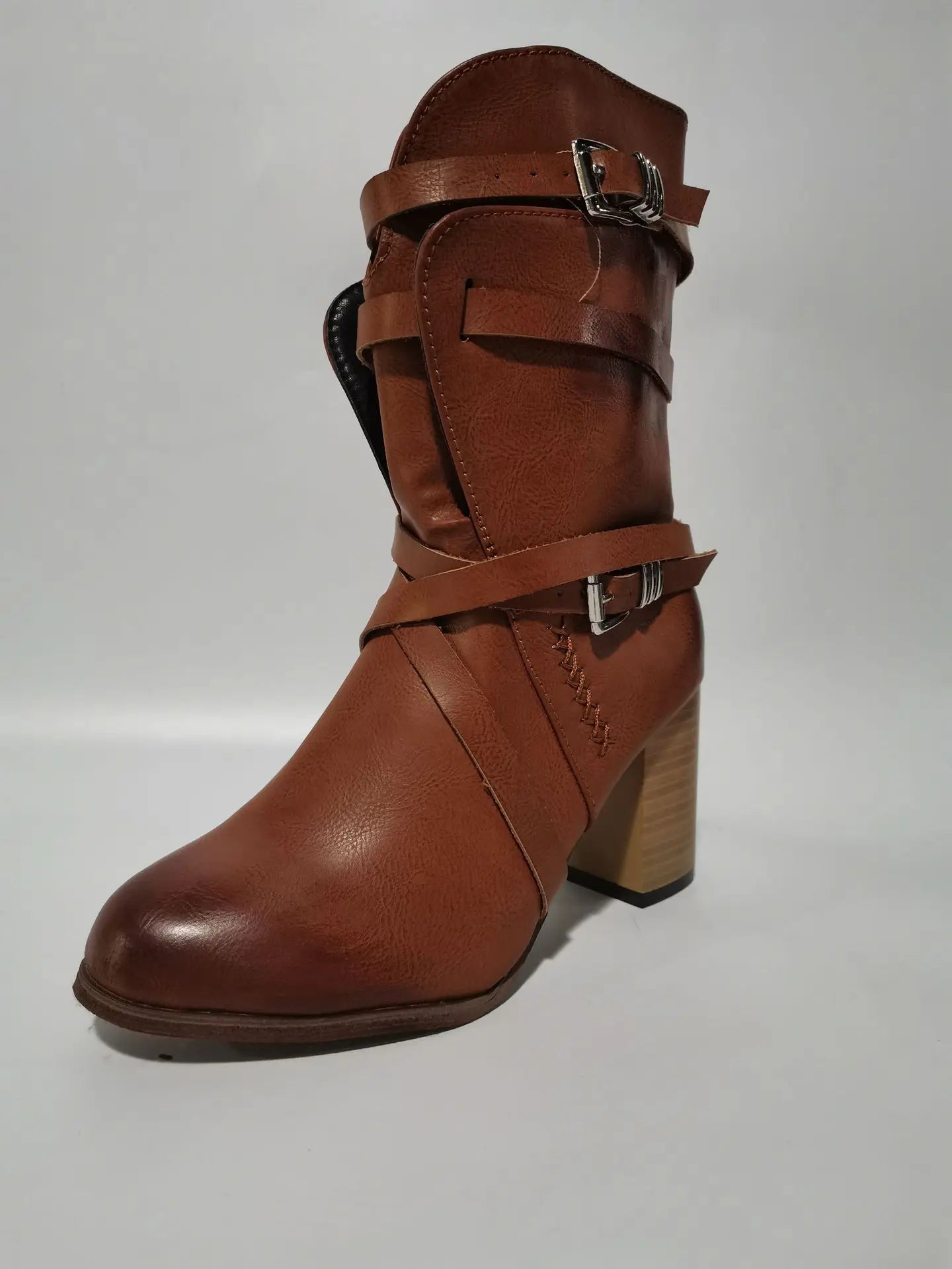 Variant image for Damstövlar Mid-Calf PU-Läder med Dragkedja för Stil och Komfort-28