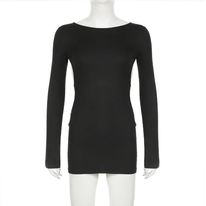 Kvinna Miniklänning Ryggfri Glittrig Polyester Spandex-6