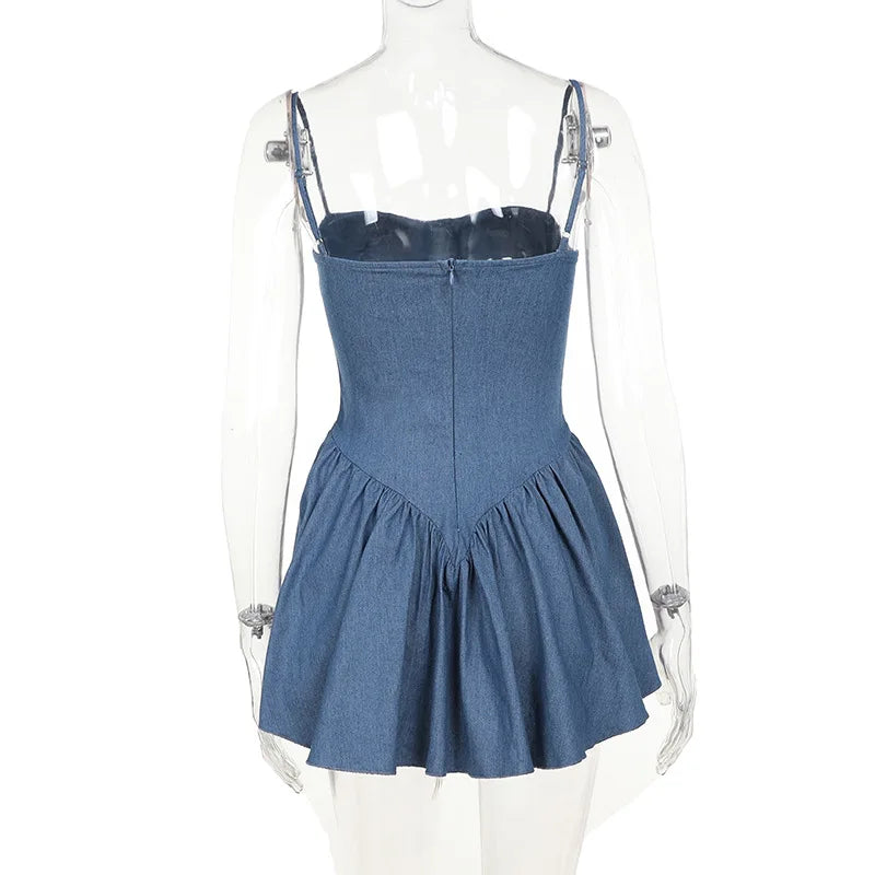 Kvinnors Mini Klänning Bodycon Spaghetti Band Bomull Polyester-4