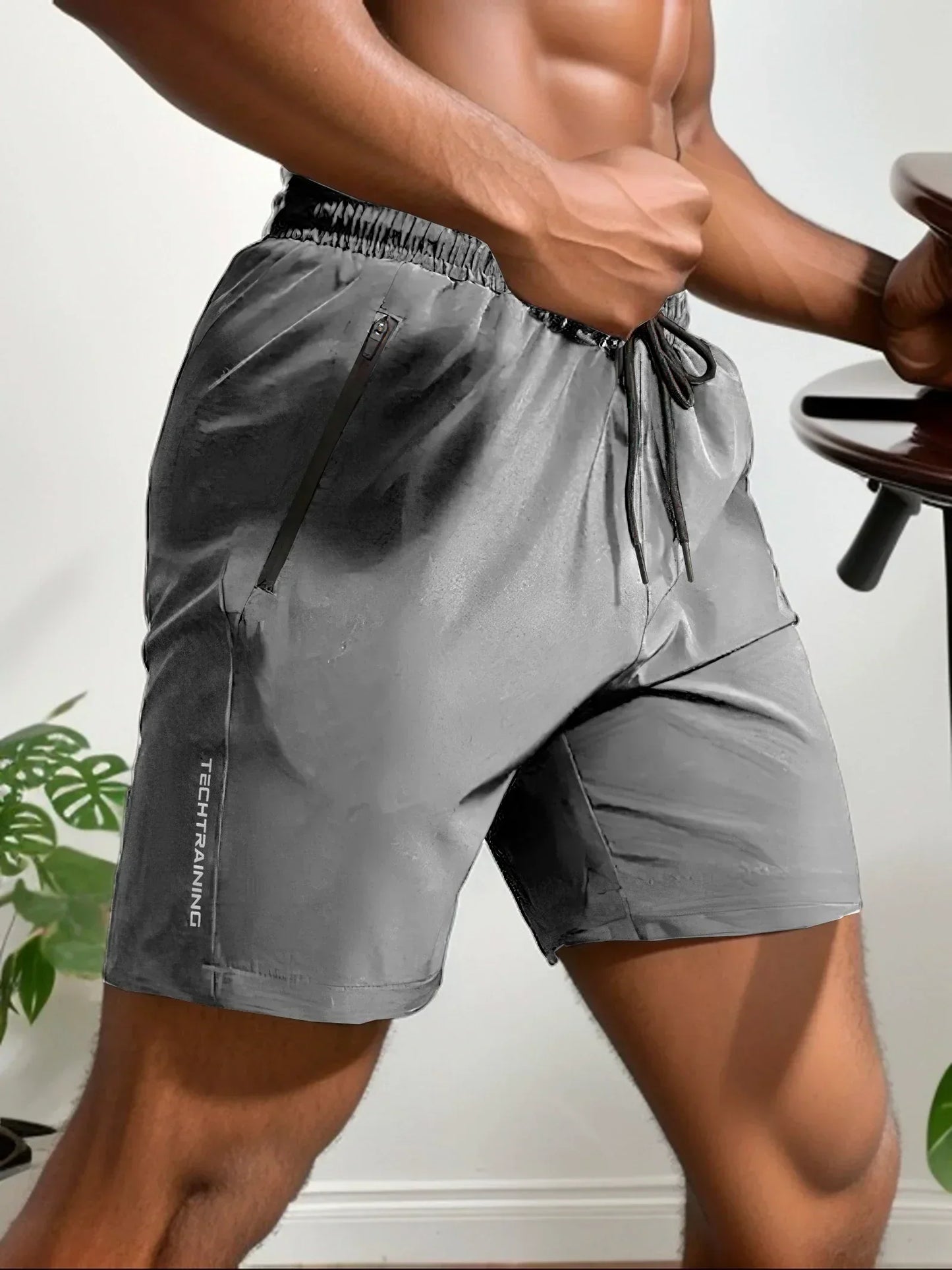 Herrar Sommarshorts Elastiska Snabbtorkande Polyester 4