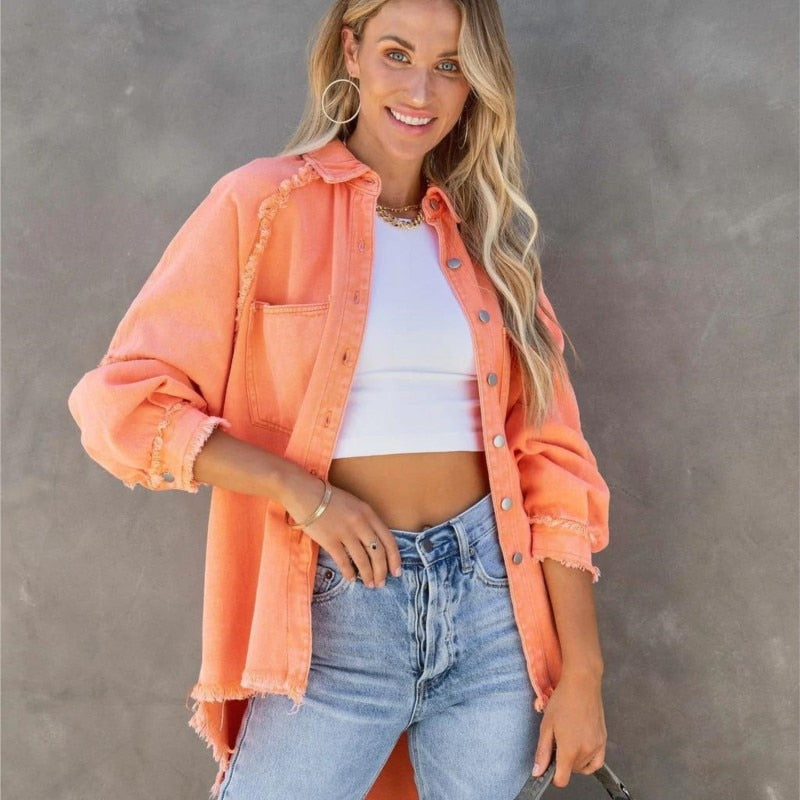 Variant image for Svart Jeansjacka Dam Modern Snitt Hållbar Denim-1