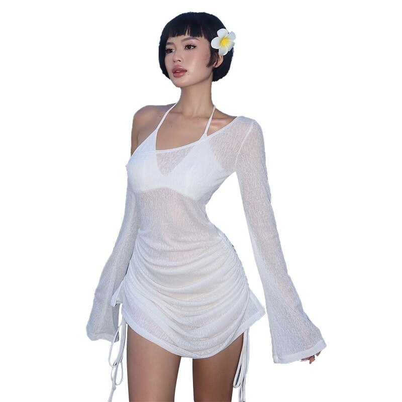 Dam Miniklänning A-Linje Polyester Spandex Elegant Stil-5