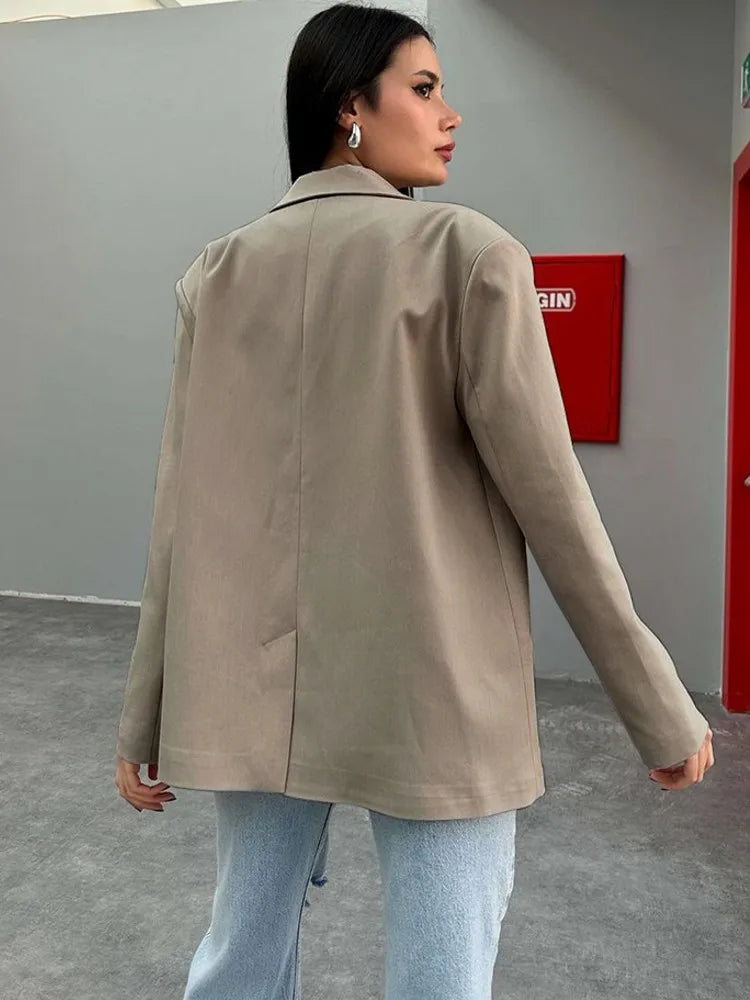 Dam Blazer Skräddarsydd Passform Hållbart Tyg 6