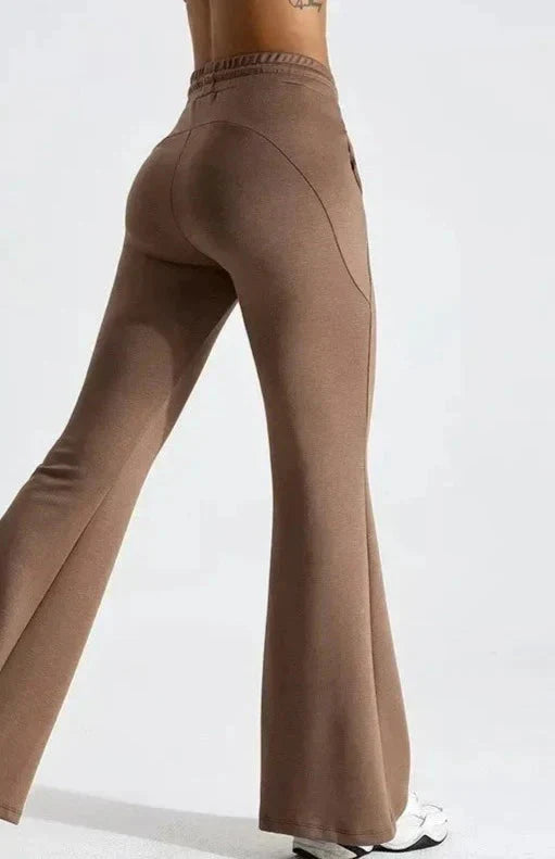 Dam Sportbyxor Bred Passform Elastisk Polyesterblandning-2