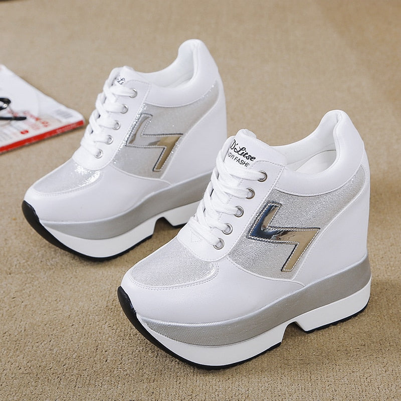 Variant image for Kvinnors Sneakers Höga Klackar Syntetiskt Läder-4