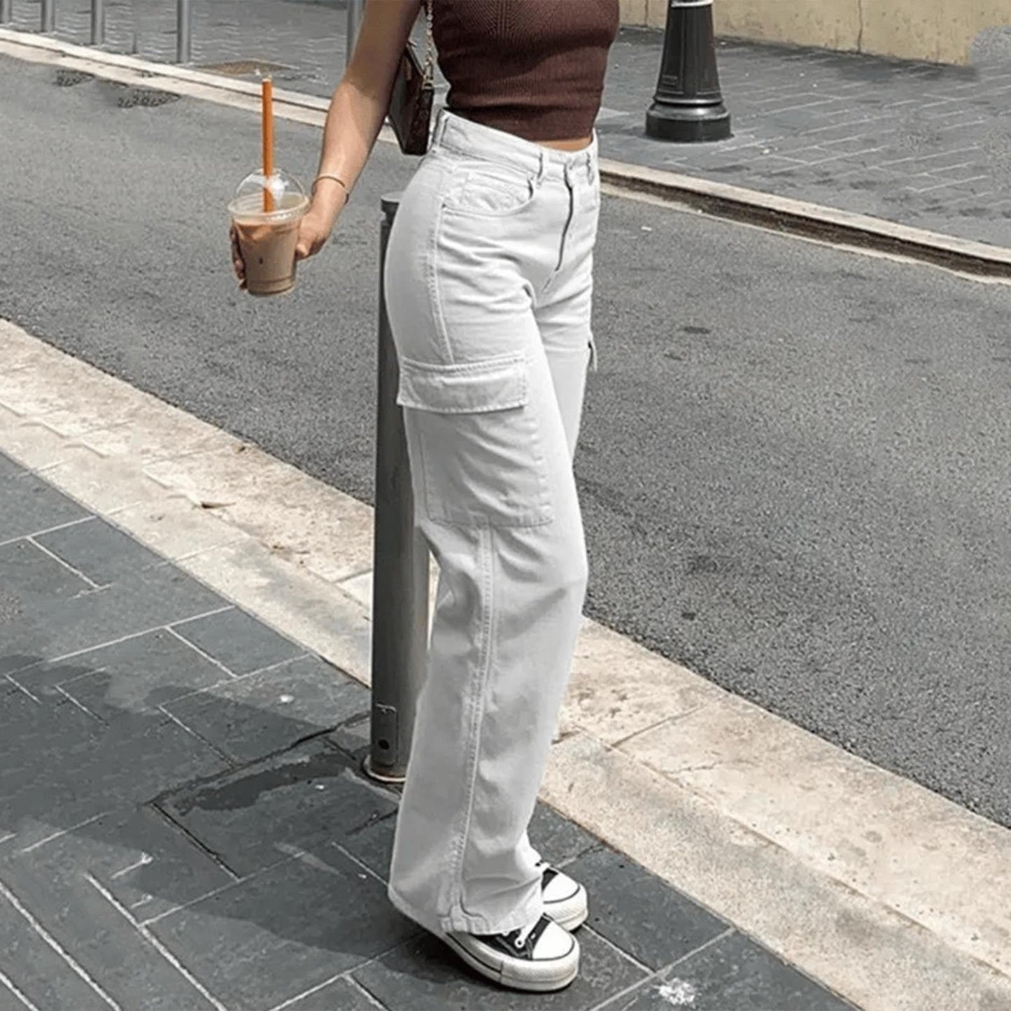 Herrbyxor Raka Fit Elastisk Material för Komfort och Stil-6