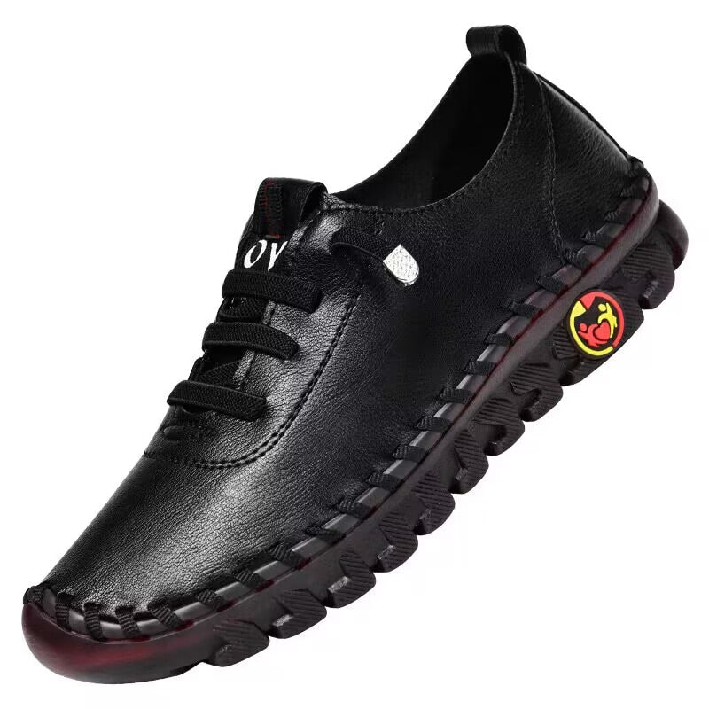 Kvinnors Loafers Trendiga Läder Slip-On Komfort-6