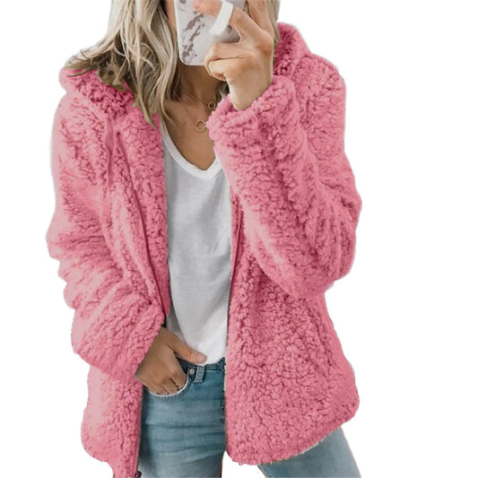 Kvinno Kappa Teddy Fleece med Fickor och BlixtlÄs 1