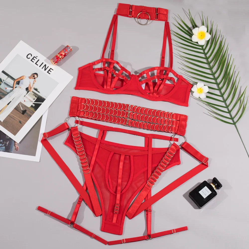 Variant image for Damunderkläder Set i Linne med Elegant Design för Snygga Underkläder Dam-13