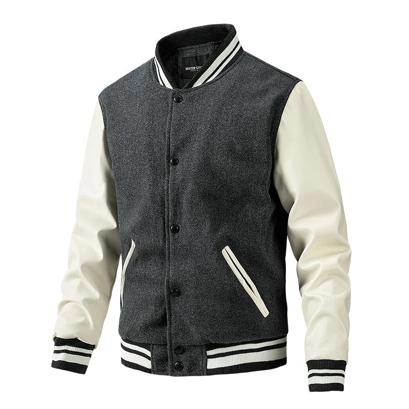 Herren Collegejacka Sportig Design Högkvalitativa Tyger-6