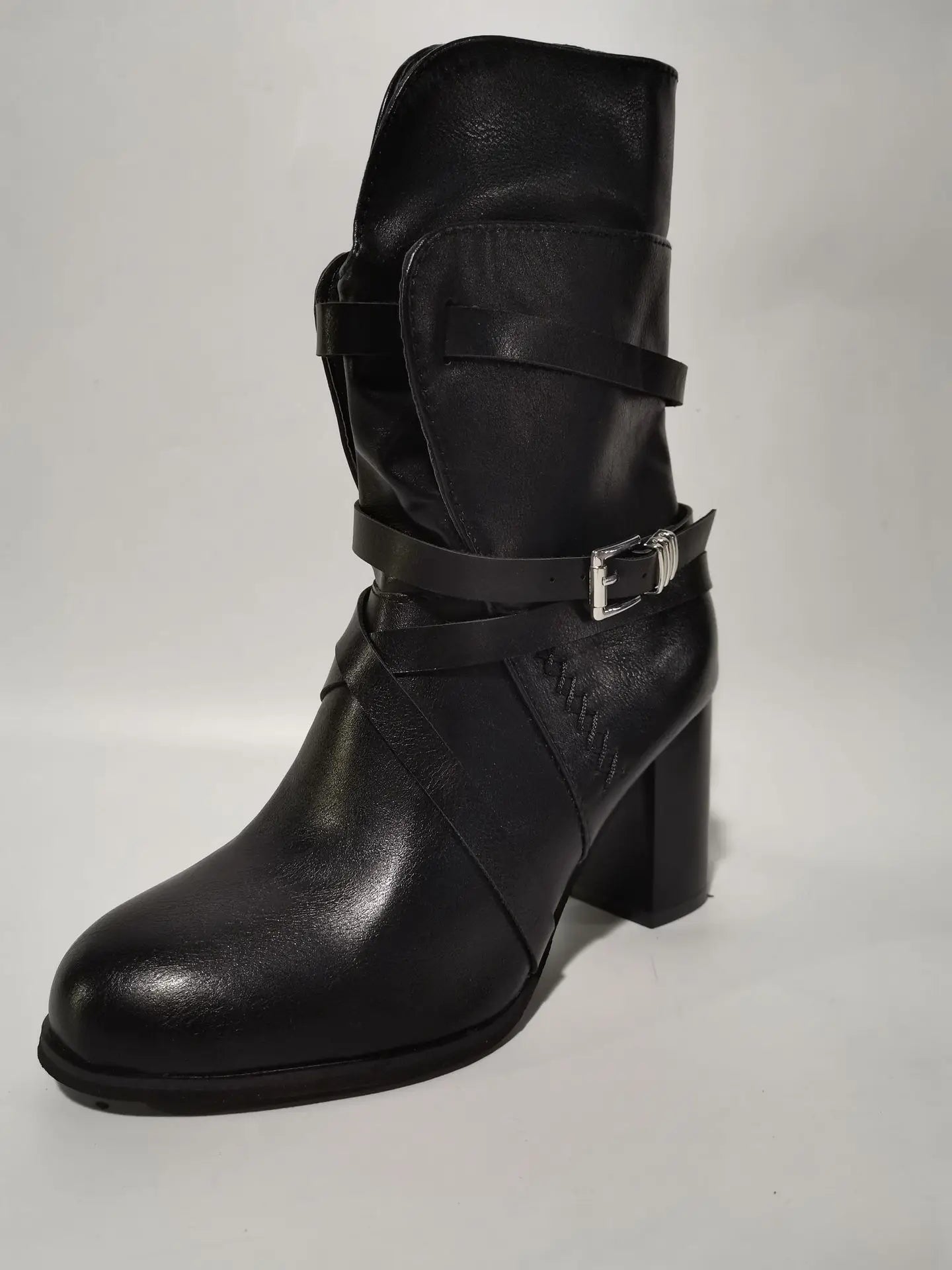 Variant image for Damstövlar Mid-Calf PU-Läder med Dragkedja för Stil och Komfort-10