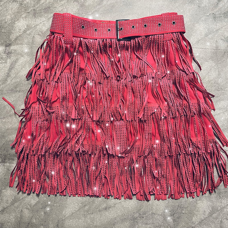 A-Line Minikjol med Strassdetaljer i Svart Polyester för Kvinnor - Trendig och Bekväm Minikjol 6