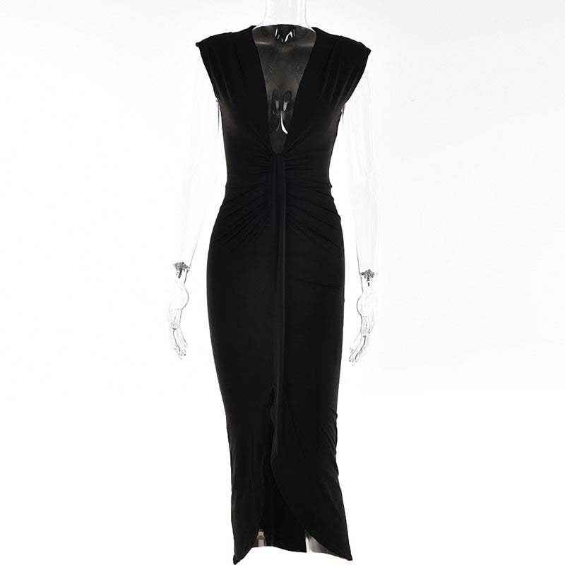 Variant image for Dam Maxiklänning V-ringning Polyester Spandex-10