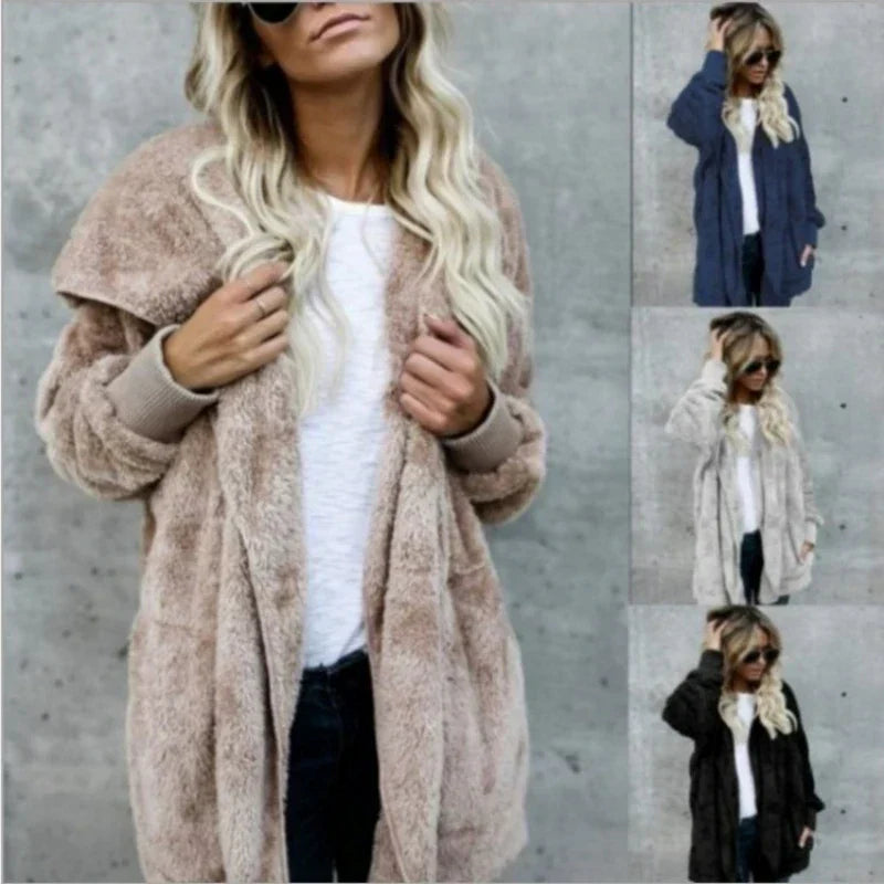 Fleecejacka Dam Överdimensionerad Mjuk Fleece för Komfort och Stil-2