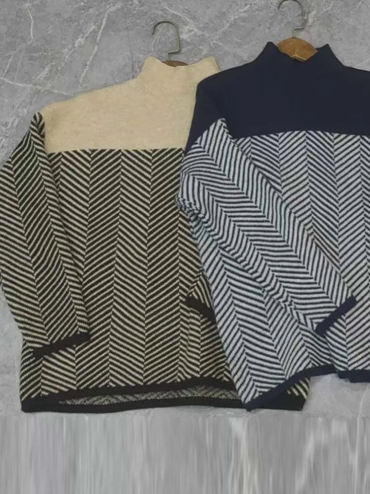 Kvinnors Tröja med Krage och Löst Snitt i Mjuk Fiberblandning – Perfekt för Lagerpåsättning 3