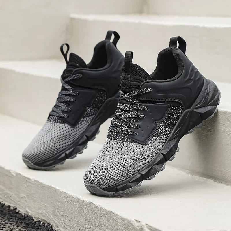 Herr Sneakers Lätta Stickat Material för Träning och Vardag-4
