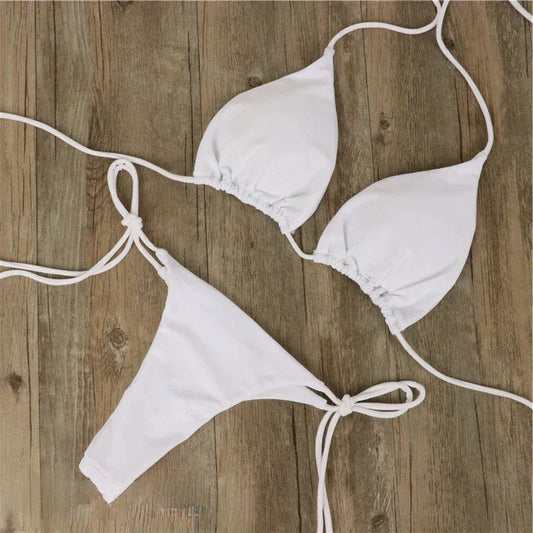 Dam Bikini Mikrobrun Teknologi Hållbart Tyg-1