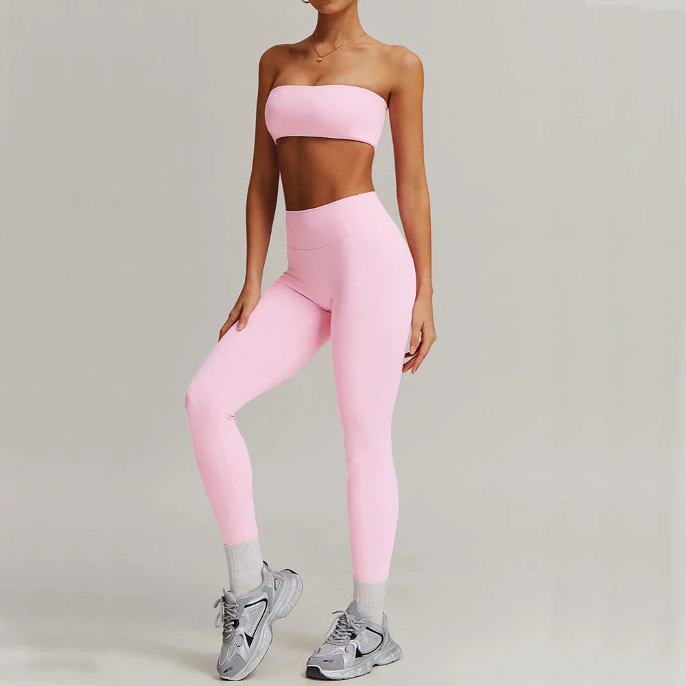 Damleggings Set Ärmlös Nylon för Träning och Vardagsbruk-2