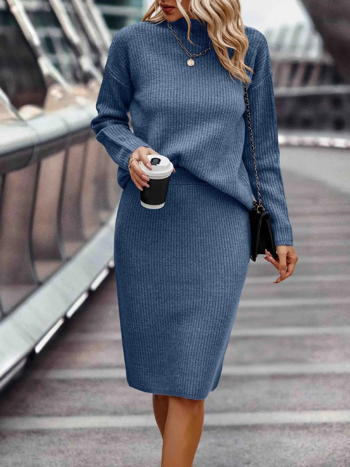 Variant image for Dam Lång Kjol Modern Linne Elegant Design-29