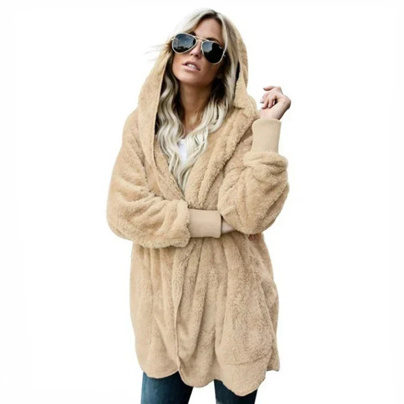 Fleecejacka Dam Överdimensionerad Mjuk Fleece för Komfort och Stil-6