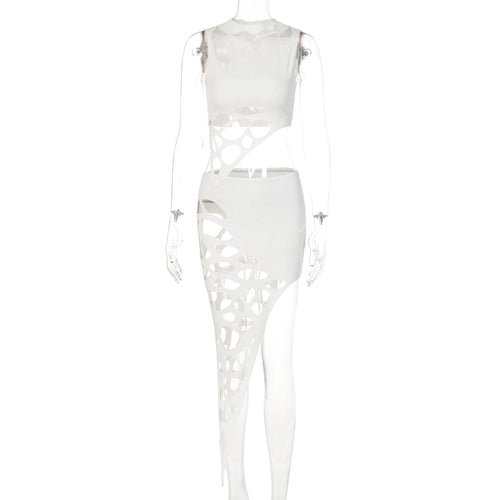 Dam Skönhetsrockuppsättning Utan Ärmar Spandex Polyester-1