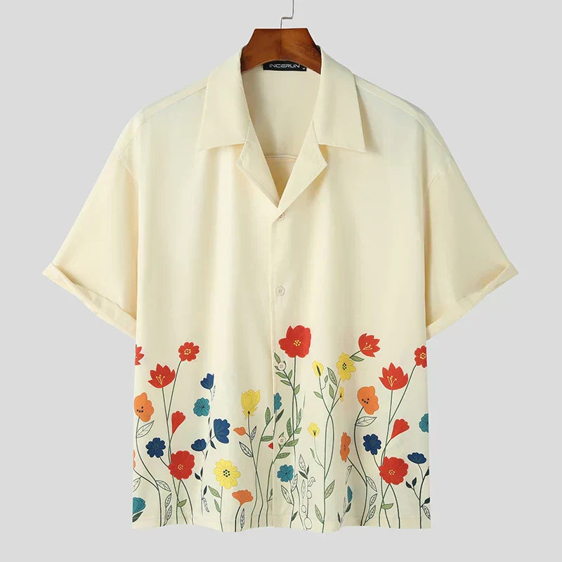 Dam Blommig Topp Av Mjuk Polyester Avslappnad Passform 7