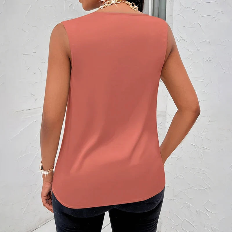 Dam Blus Tank Top Elegant Polyester-Spandex-6