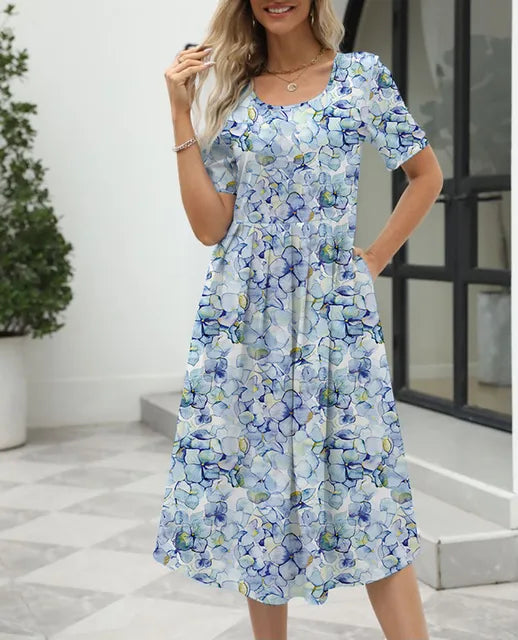 Variant image for Dam Klänning Lätt Bomull Luftig Elegant-37