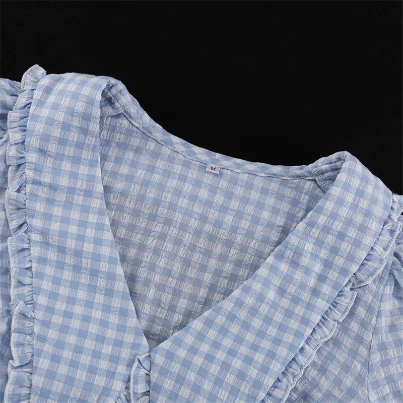 Damklänning A-linjeformad Puffärmar Polyester-6