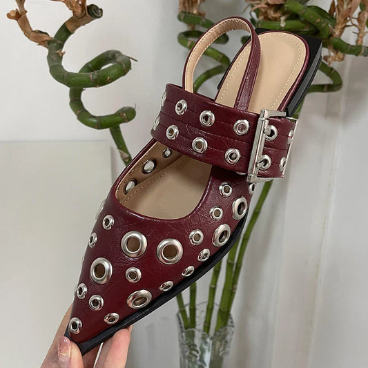 Dam Mules BekvÀm PU Sandal Elegant Gummisula 1
