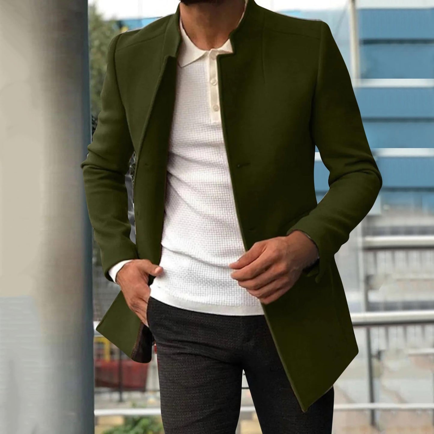 Variant image for Herr Vinterblazer Modern Stil Kvalitetsmaterial-13