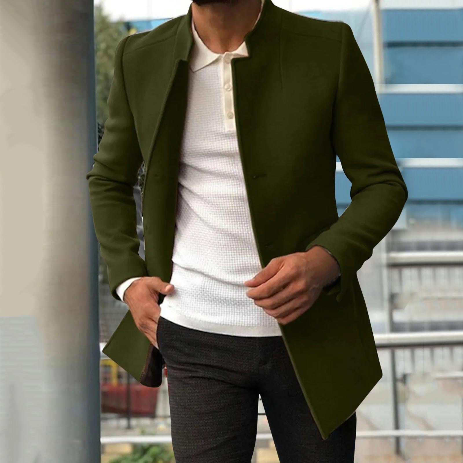 Variant image for Herr Vinterblazer Modern Stil Kvalitetsmaterial-13
