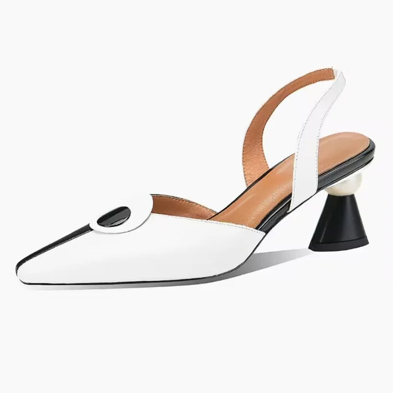 Dam Mules Spetsig Tå PU-Material Medium Klack-6
