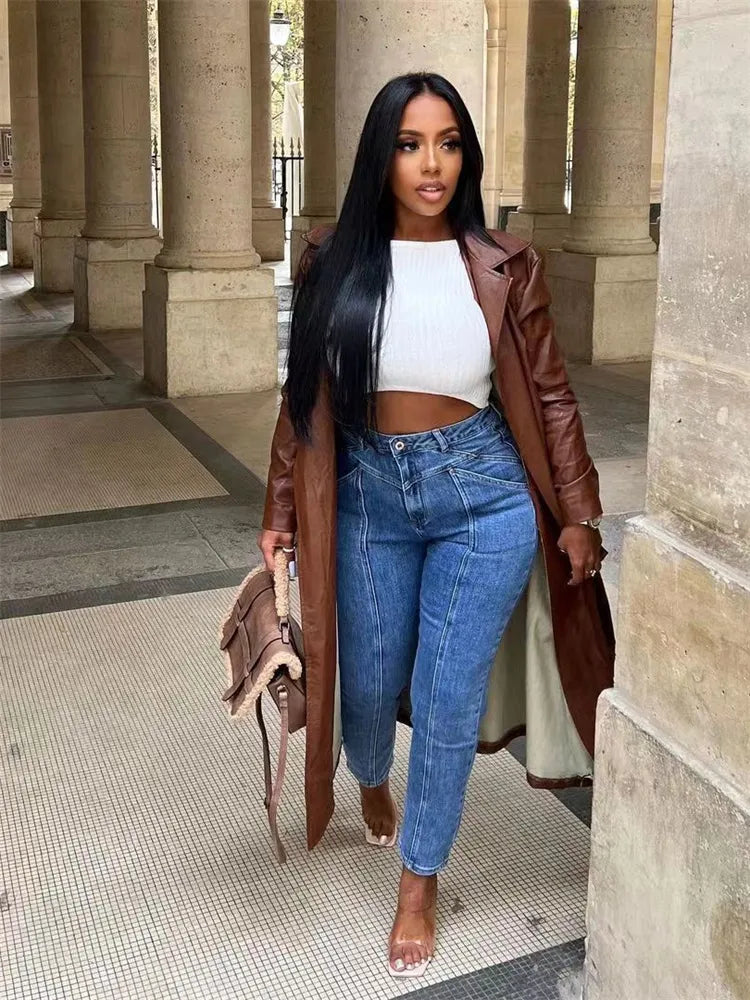 Damjacka med Midjebälte Mjukt Material för Kalla Dagar 3