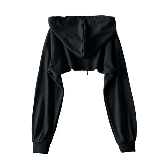 Dam Lång Hoodie Avslappnad 100% Bomull-1