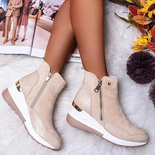 Kvinnors Sneakers Trendig Design Andningsbart Syntetmaterial-1
