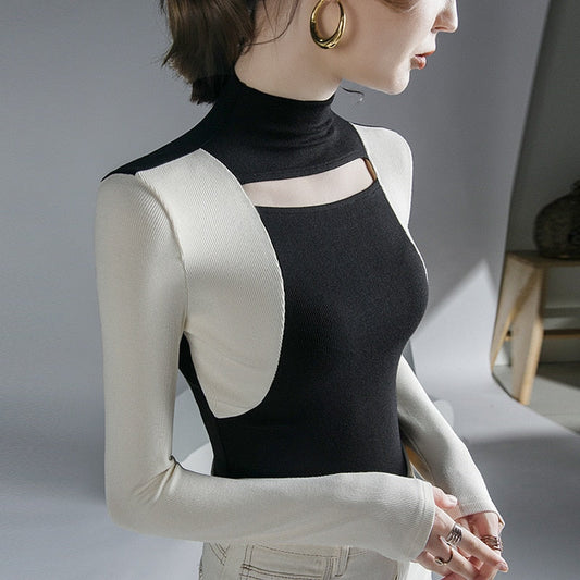 Dam Blus Turtleneck Viskosblandning 1