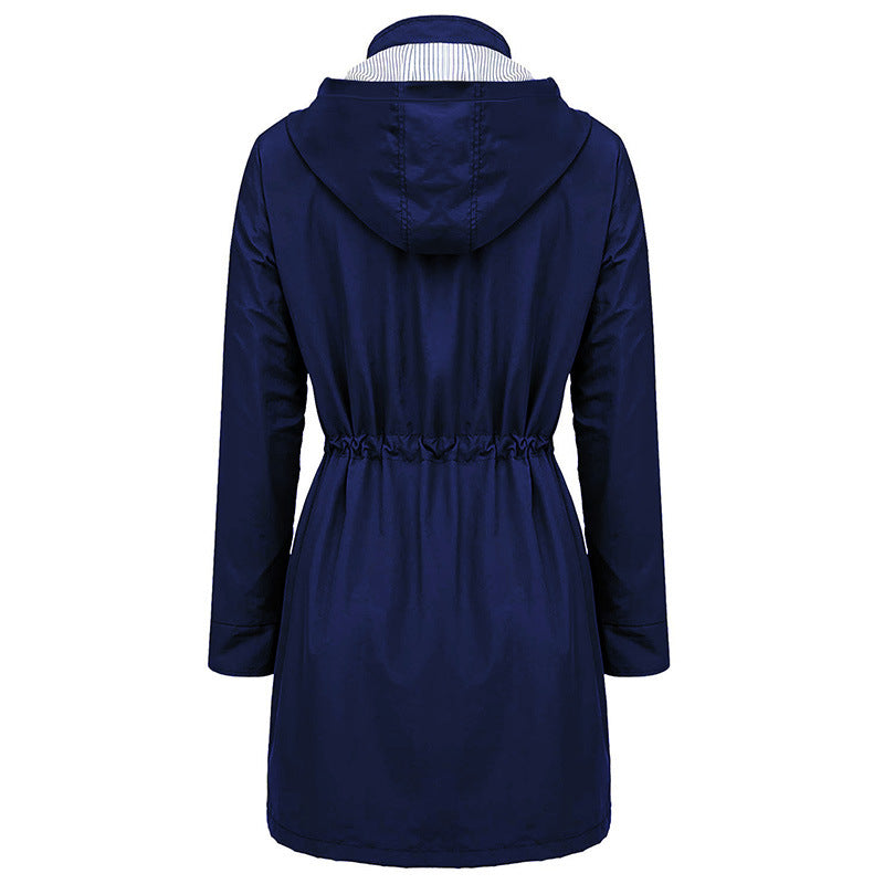 Dam Kappa Lång Vattentät med Huva Polyester och Bomull 6