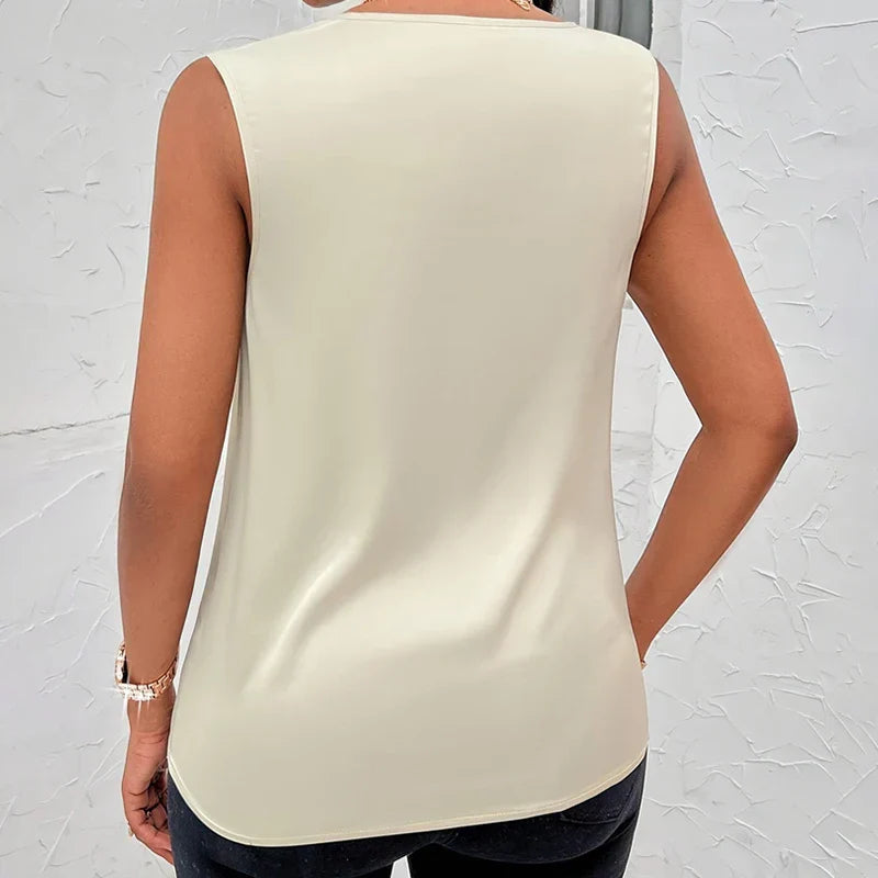 Dam Blus Tank Top Elegant Polyester-Spandex-4