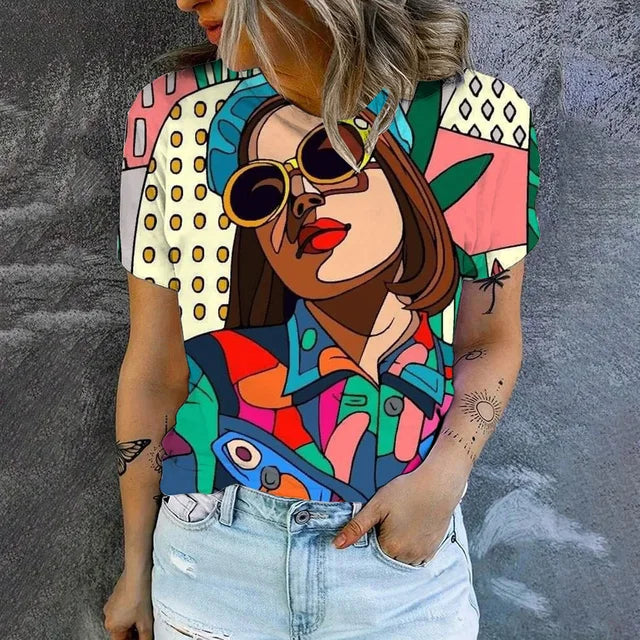 Variant image for Kvinnors Kort Topp Avslappnad Bomull-33