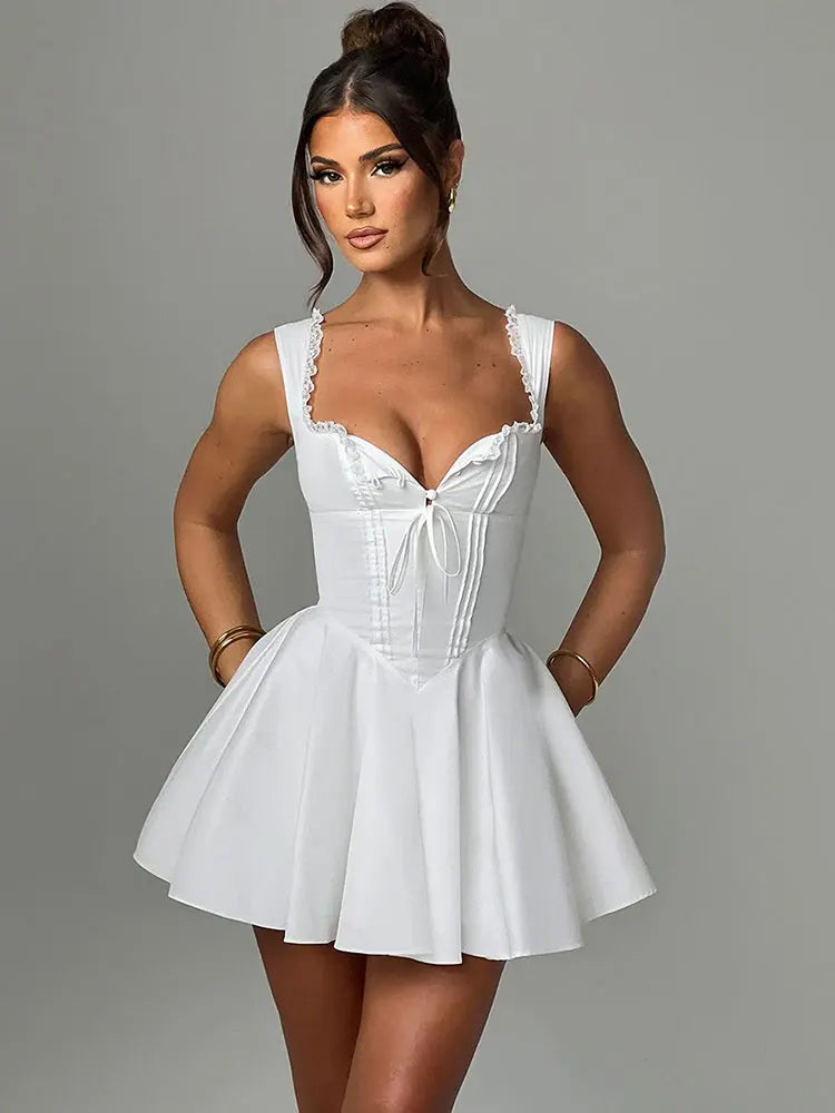 Variant image for Dam Miniklänning A-linje V-ringning Polyester-9