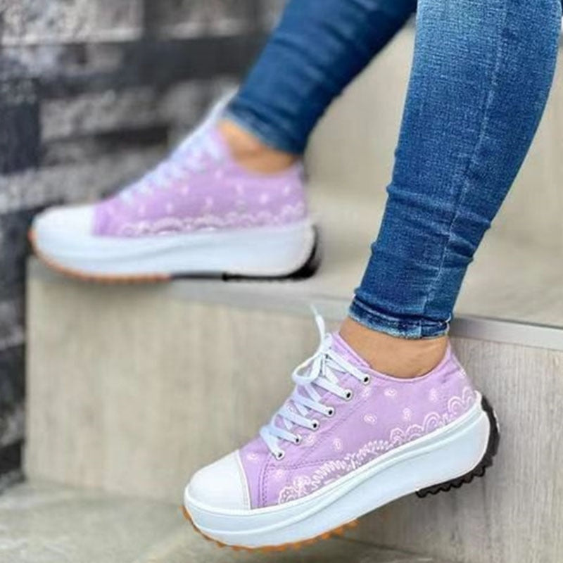 Variant image for Dam Sneakers Blommig Design Canvas-5