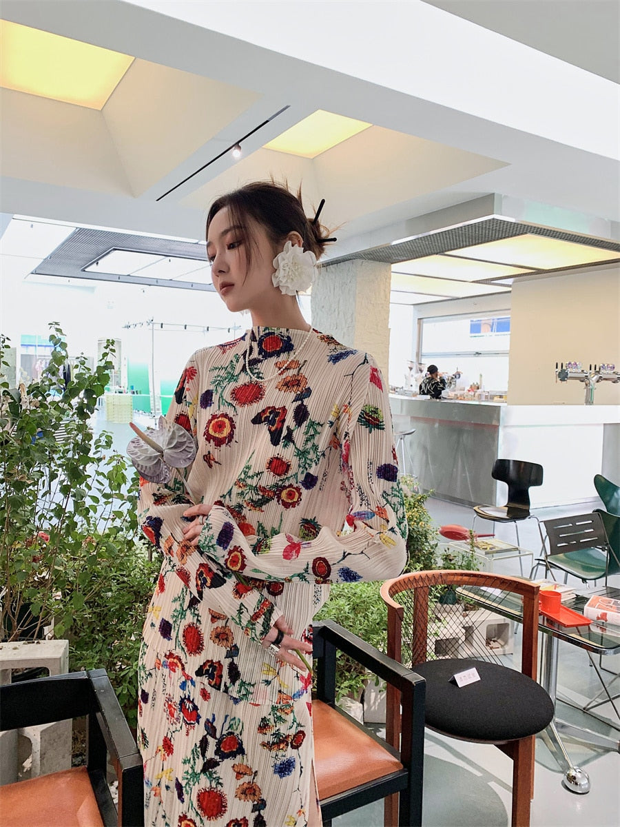 Variant image for Dam Stenuppsättning Blommönster Polyester för Sommar-2