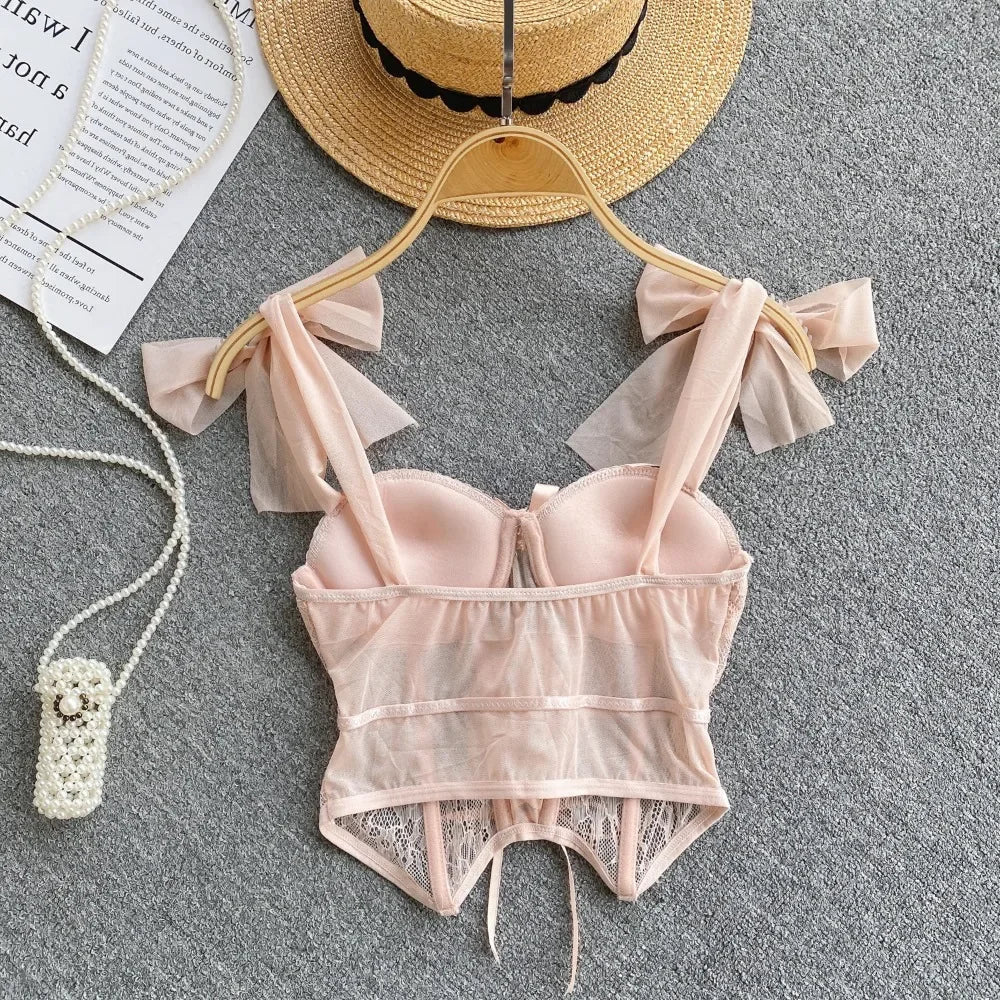 Dam Camisole Blommönster Bomullsblandning-4