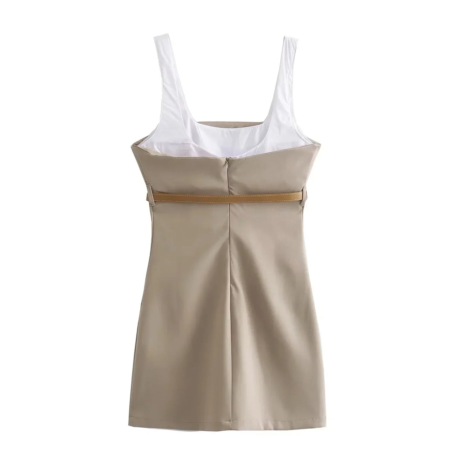 Kvinnors Miniklänning med Bälte A-linje Polyester Glittrig-2