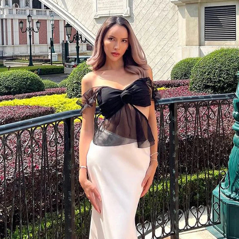 Kort Crop Top för Dam i Stretchigt Polyester – Enfärgad, Lätt och Bekväm Topp för Festliga Tillfällen 7