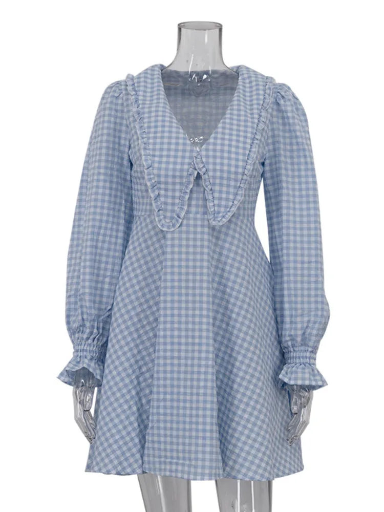 Damklänning A-linjeformad Puffärmar Polyester 8