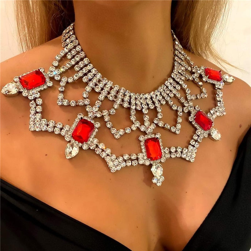Variant image for Kvinnors Smyckeset Halsband och Örhängen Koppar med Strass-10